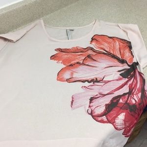 Lauren Conrad Sheer Peach Blouse